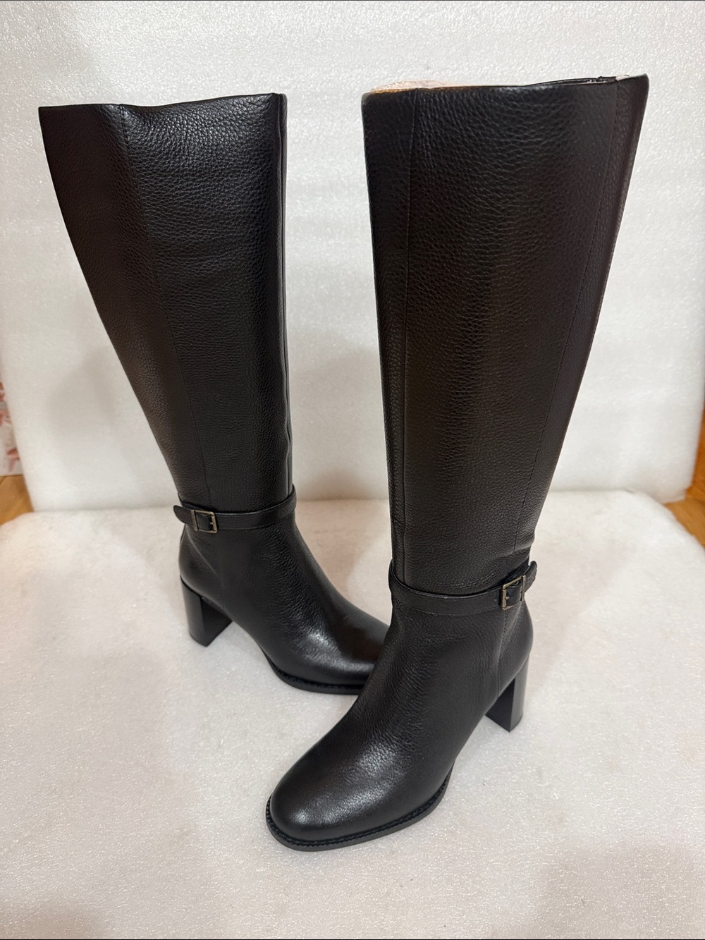 Vionic Women's Valora Fashion Boot Black Leather Size 5 M Wide Calf New